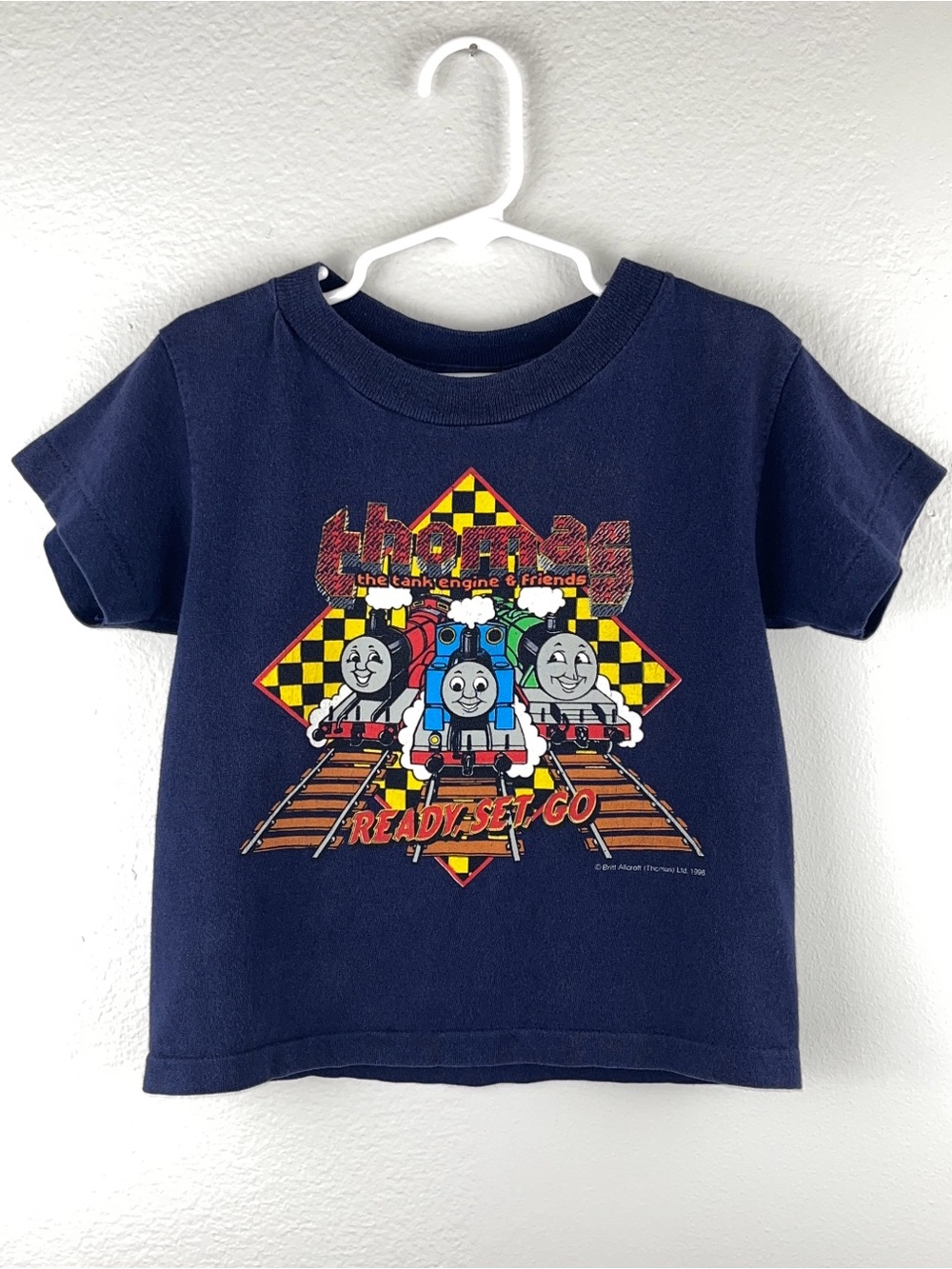 1996 Thomas the Tank Engine Changes Vintage Graphic T-Shirt Size 4 Toddler Blue